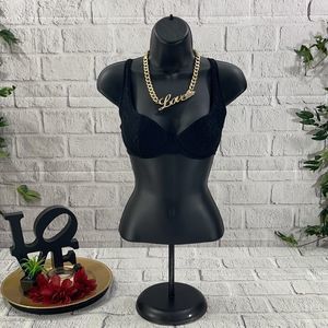 Women’s Joateay Black Floral Lace Lightly Padded Wired Bra (34B) CZ02